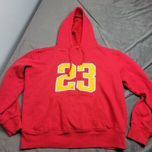 Steve & Barrys Red Hoodie Chiefs Yellow‎ 23 Womens Size Medium Cotton Tranquill